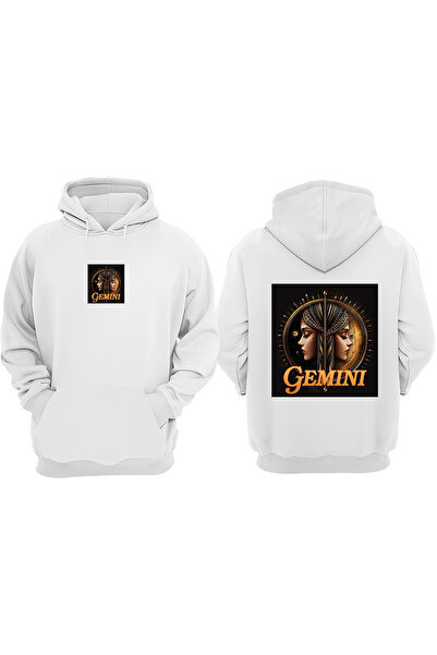 Anetos Gemini Design Spate cu imprimeu Alb Swea tricou