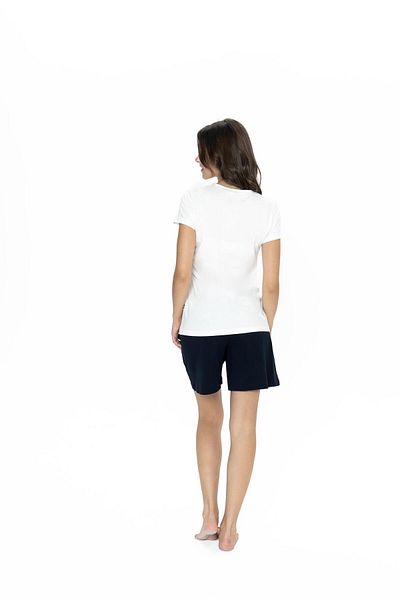 U.S. Polo Assn. Us Polo Women's Text Printed T-Shirt Shorts Set, Crew Neck, Short Sleeve, Pockets