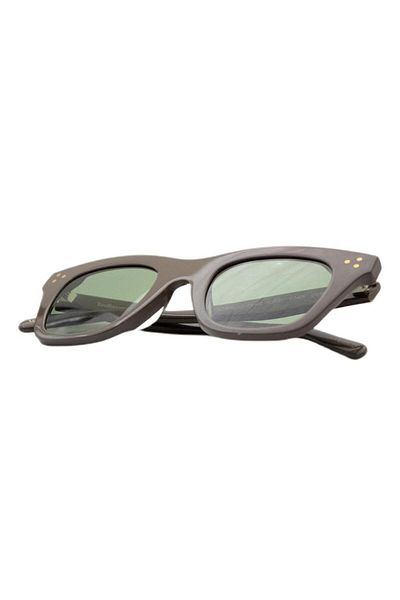 REDBERRY Monaco 5 48-23 Unisex Sunglasses – Brown Acetate Frame, Green Matte Glass, Uv400