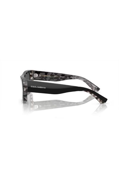 Dolce&Gabbana Dolce & Gabbana Man Rectangle Sunglasses- Dg 4451 - Lense Size:55mm - Black On Grey Havana