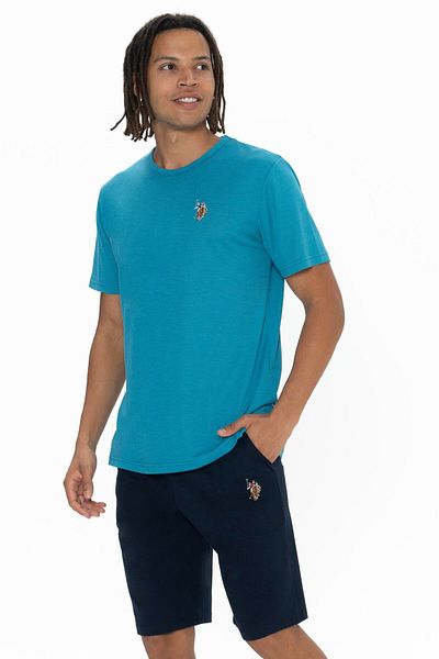 U.S. Polo Assn. Σετ ανδρικό μπλουζάκι με κοντό μανίκι και σορτς με λαιμόκοψη