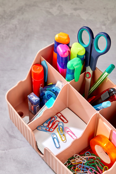 VİP LİFE HOME Line 6' Compartment Multi-Purpose Desk Top Organizer Pen Holder - Jewelry - Makeup Organizer