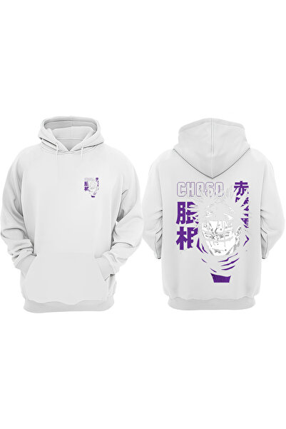 Anetos Jujutsu Kaisen Choso Design Hanorac Alb cu imprimeu pe spate