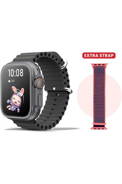 telux EVO 9 Mini Smart Calling Watch with 1.72” FHD Display & Extra Strap, 5-Day Battery, App Supported