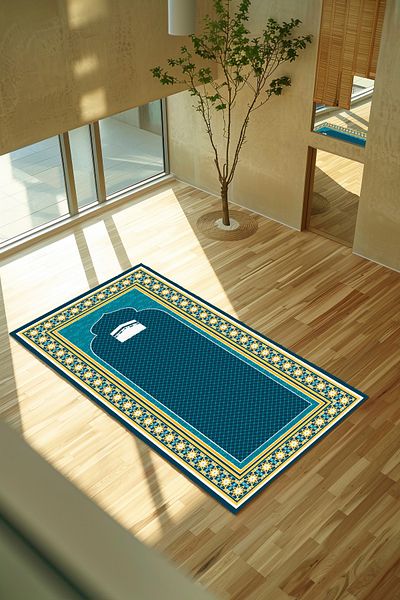 Filamente Decorative Digital Printed Non-Slip Base Prayer Rug Prayer 70X125