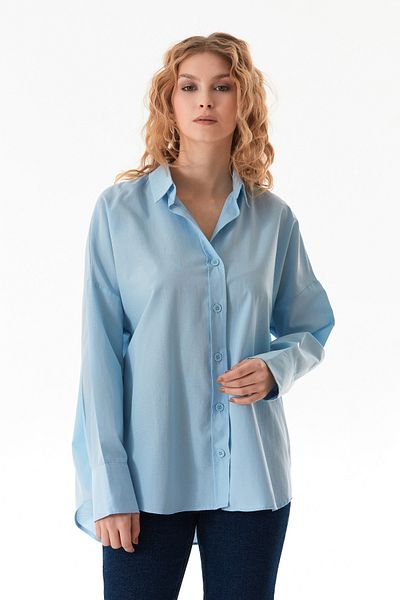 Fulla Moda Cămașă casual de bază cu spate lung