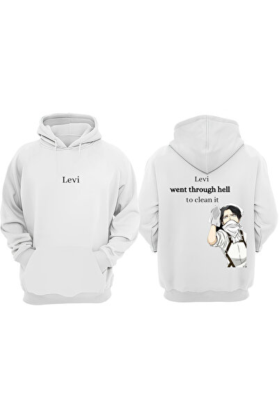 Anetos AoT Levi Ackerman Design Rucsac cu imprimeu Alb Swea tricou