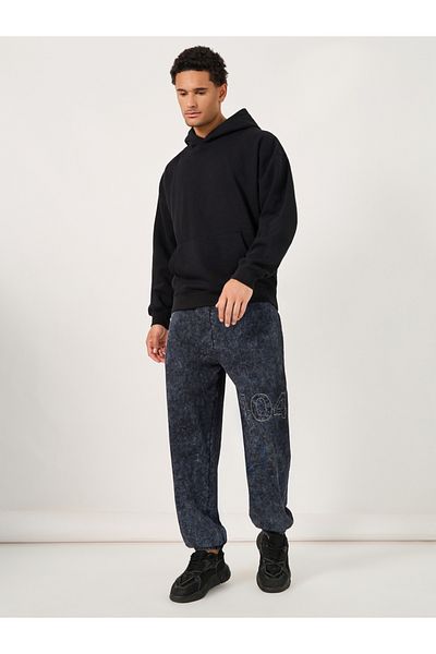 Styli Premium Acid Washed Oversized Terry Applique Joggers