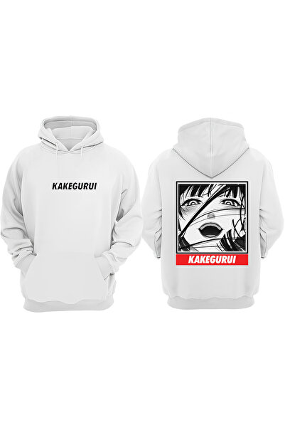 Anetos Yumeko Jabami Sweatshirt Alb cu Print pe Spate