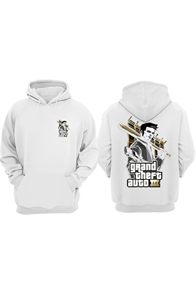 Anetos Grand Theft Auto Tree Design Rucsac cu imprimeu Alb Swea tricou