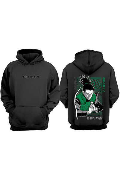 Anetos Shikamaru Nara Naruto Design Rucsac cu imprimeu Negru Swea tricou