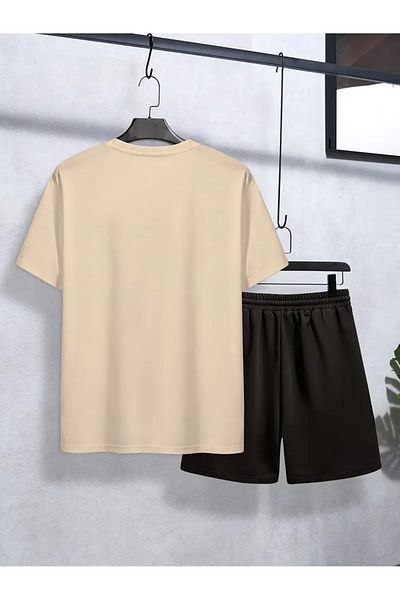 aynewmoda Stuning Print Short Sleeve T-Shirts and Shorts