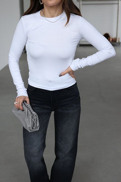 Özge Özgenç Bază texturată cu mâneci lungi