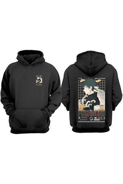 Anetos Fushiguro Megumi Jujutsu Design Rucsac cu imprimeu Negru Swea tricou