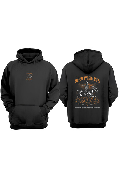 Anetos Μαύρο φούτερ Sagıttarius Horse Design Backpack με τύπωμα