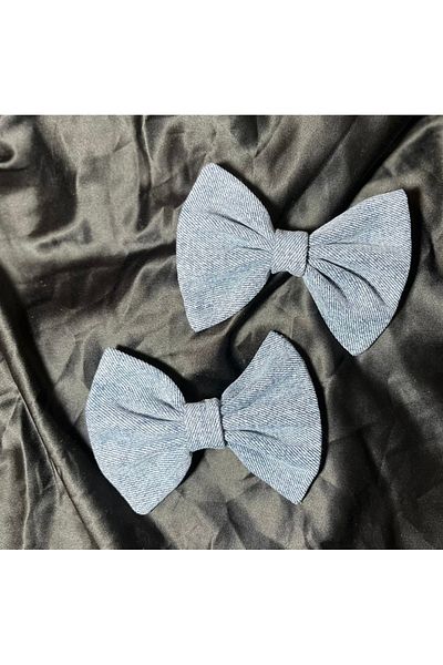 Merve Denim Bow Buckle