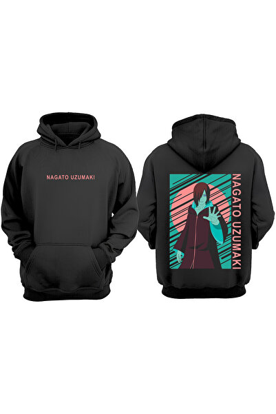 Anetos Naruto Nagato Uzumaki Design Rucsac cu imprimeu Negru Swea tricou