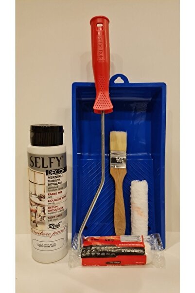BAL SANAT Selfy Decor 500 ml Antik Beyaz Kendinden Vernikli Dolap Boyama Seti