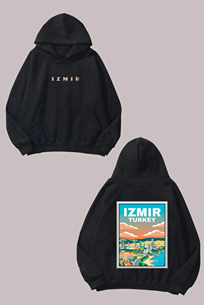 Anetos Hanorac negru Izmir Turcia Design B cu imprimeu