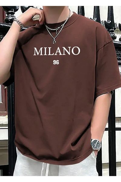 DWN WEAR Голяма тениска с принт на Милано