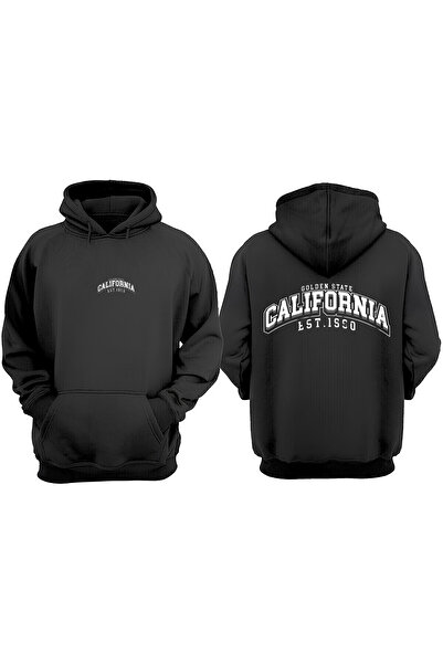 Anetos Golden State California Sweatshirt negru cu imprimeu pe spate