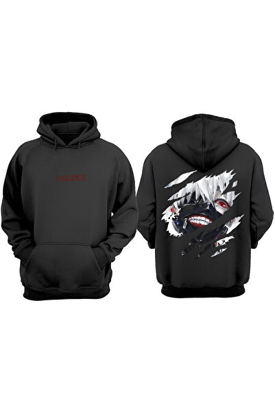 Anetos Kankei Ken Tokyo Ghoul Design Rucsac cu imprimeu Negru Swea tricou