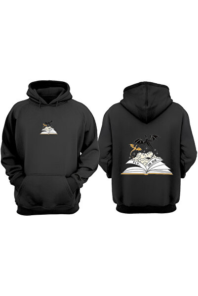 Anetos Fly Or Die Dragon Design Rucsac cu imprimeu Negru Swea tricou