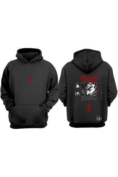 Anetos Berserk Guts Design Rucsac cu imprimeu Negru Swea tricou