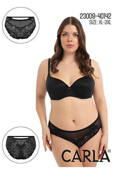 CARLA Transparan Tül Ve Dantel Detaylı Büyük Beden Fantezi Külot09