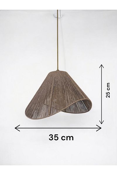 KorFam Wicker Handmade Bohemian Asymmetrical Shaped Rustic Chandelier