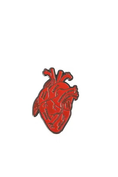 Prof Kalp Şeklinde Medikal Broş P0649