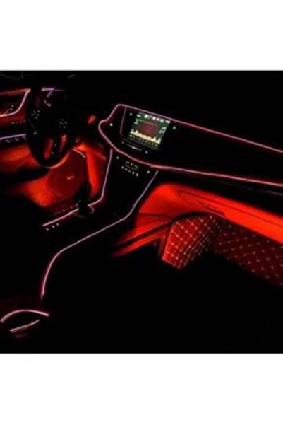 Yıldız İzi Araç İçi Torpido Ledi Şerit Led ip Led Neon Kırmızı 2 Metre
