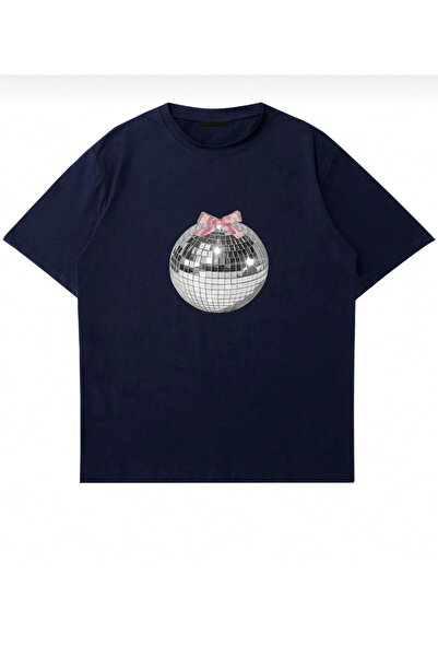 TRENDPUNKY - TRICOU OVERSIZE CU IMPRIMEU DISCO BALL