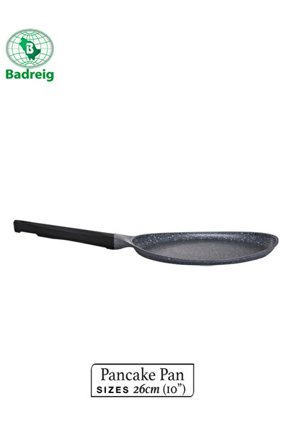 badreig صينية بان كيك مطلية بالسيراميك من لاهويا 26 سم 0.7 لتر رمادي من الألو...