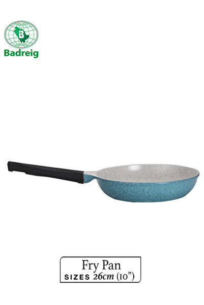badreig LAHOYA CERAMIC COATED FRY PAN 26CM 2.3L Blue Aluminum  Marble Nonstick Coating |Made in Saudi