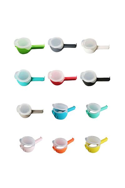 freeoptimistic 3pcs(RANDOM COLOR) 3pcs/set Random Color Sealing Clip For Oct Beans Food Bag With Pour Spouts,effort