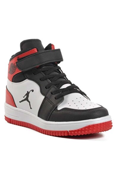 KOCAMANLAR Cool Glaxy Dlouhé pekingské vysoké dětské sportovní boty BÍLO-ČERVENÉ