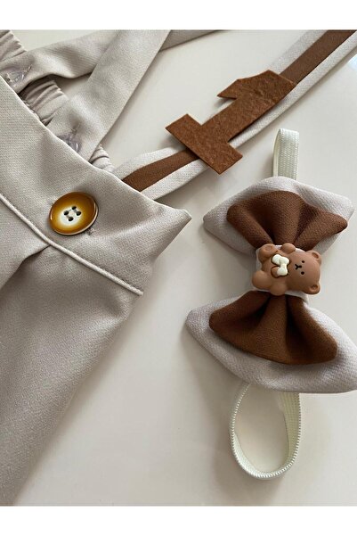 tubibebe 2-Piece Teddy Bear Concept Salopet + Bow Tie