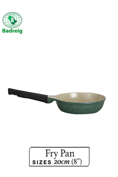 badreig LAHOYA CERAMIC COATED FRY PAN 20CM 1.2L Green Aluminum  Marble Nonsti...
