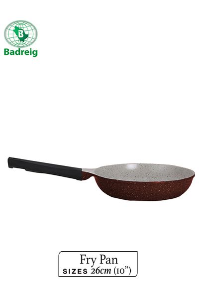 badreig LAHOYA CERAMIC COATED FRY PAN 26CM 2.3L Red Aluminum  Marble Nonstick Coating |Made in Saudi