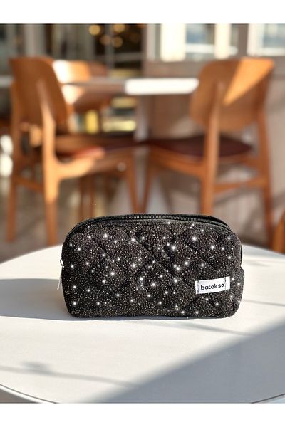 Batekso Black Glitter Pen Bag