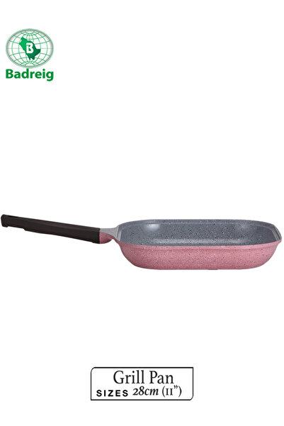 badreig مقلاة شواء مطلية بالسيراميك من لاهويا 28 سم 3 لتر من الألومنيوم لون و...