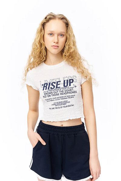 Quzu Γυναικείο T-shirt Ecru - Μοντέλο Tsh00003