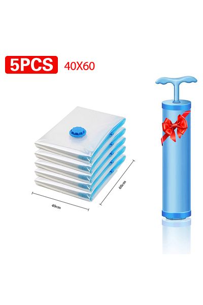 Choice 5pcs 40x60cm 5Pcs Vacuum Storage Bags Vacuum Seal Bag Space Saving Bags for Comforters Clothes Pillo