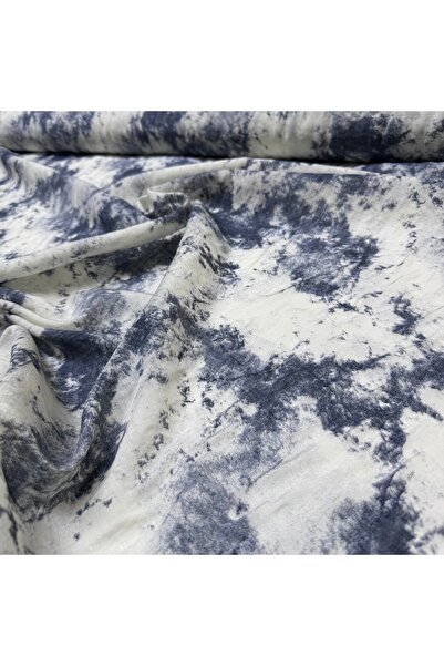 Yaren Ülker Bambu Şifon Kumaş Batik Desen Antrasit En 150 Cm