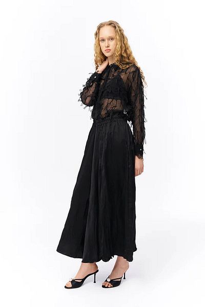 Quzu Women's Black Skirt - Etk00016