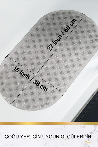 Pimula home Σούπερ αντιολισθητικό χαλάκι μπάνιου σιλικόνης με βεντούζες και αντιολισθητικό ντους