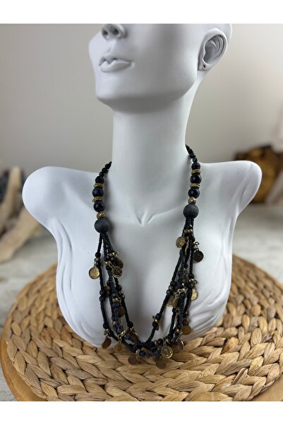 SEDEF TAKI Ahşap boncuklu kolye