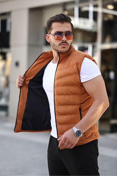 YXC Trend Maker Tan Men's Inflatable Zippered Vest