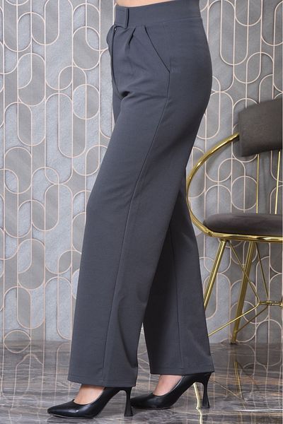 MİSLİNE Women's Lycra Pants Velcro Closure Plus Size New Season